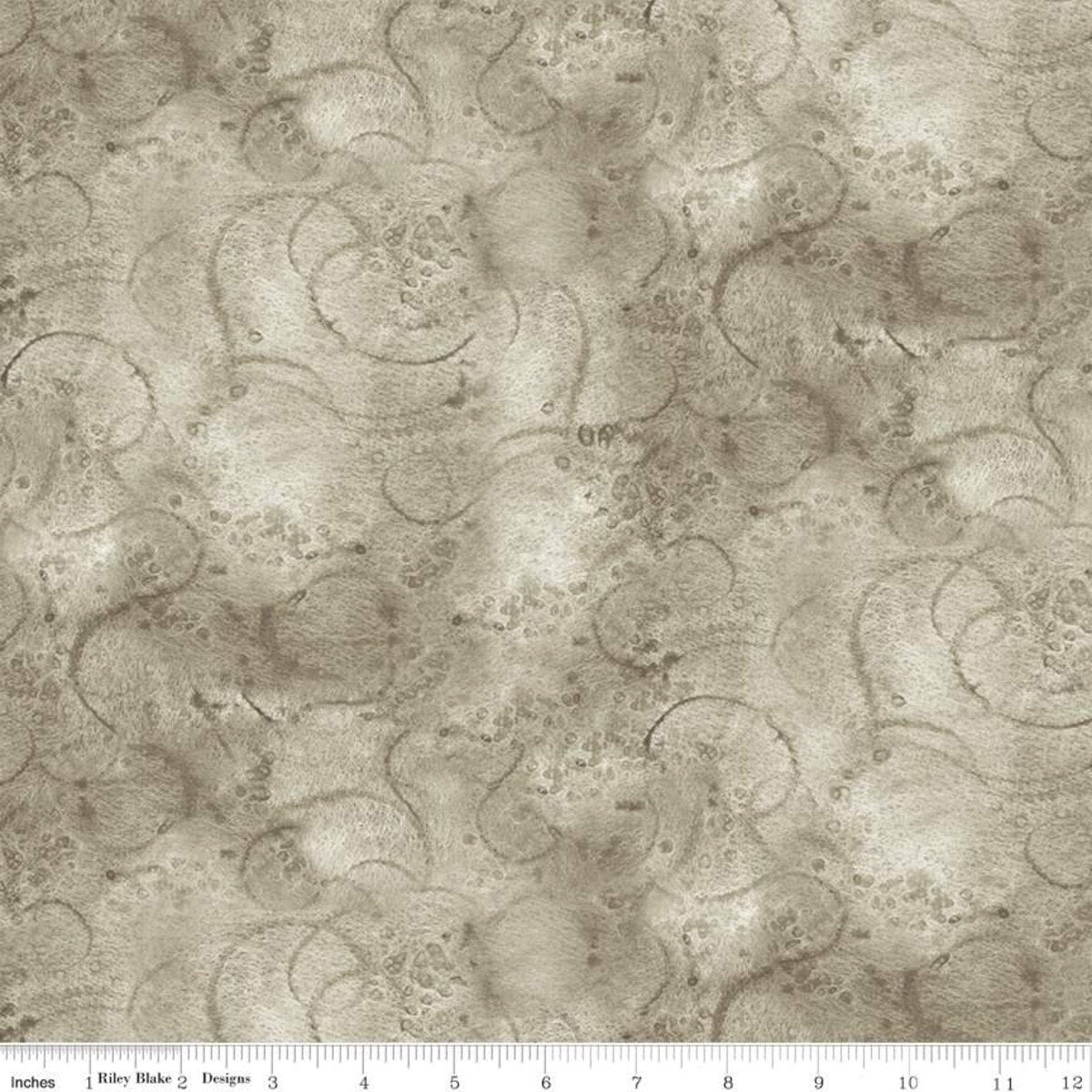 Painter's Watercolor Swirl Gray - 108 Wide Back - Riley Blake Fabric quilt  backing