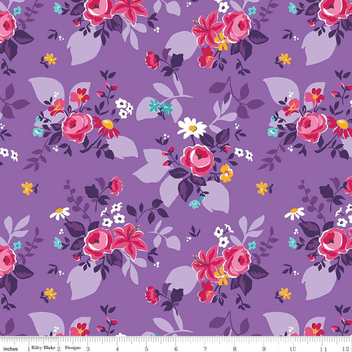 Fleur Main, Purple - Riley Blake Fabric